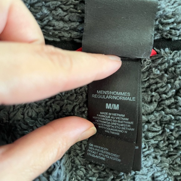 Men's North Face Fleece Jacket Black Size Medium - Picture 3 of 6